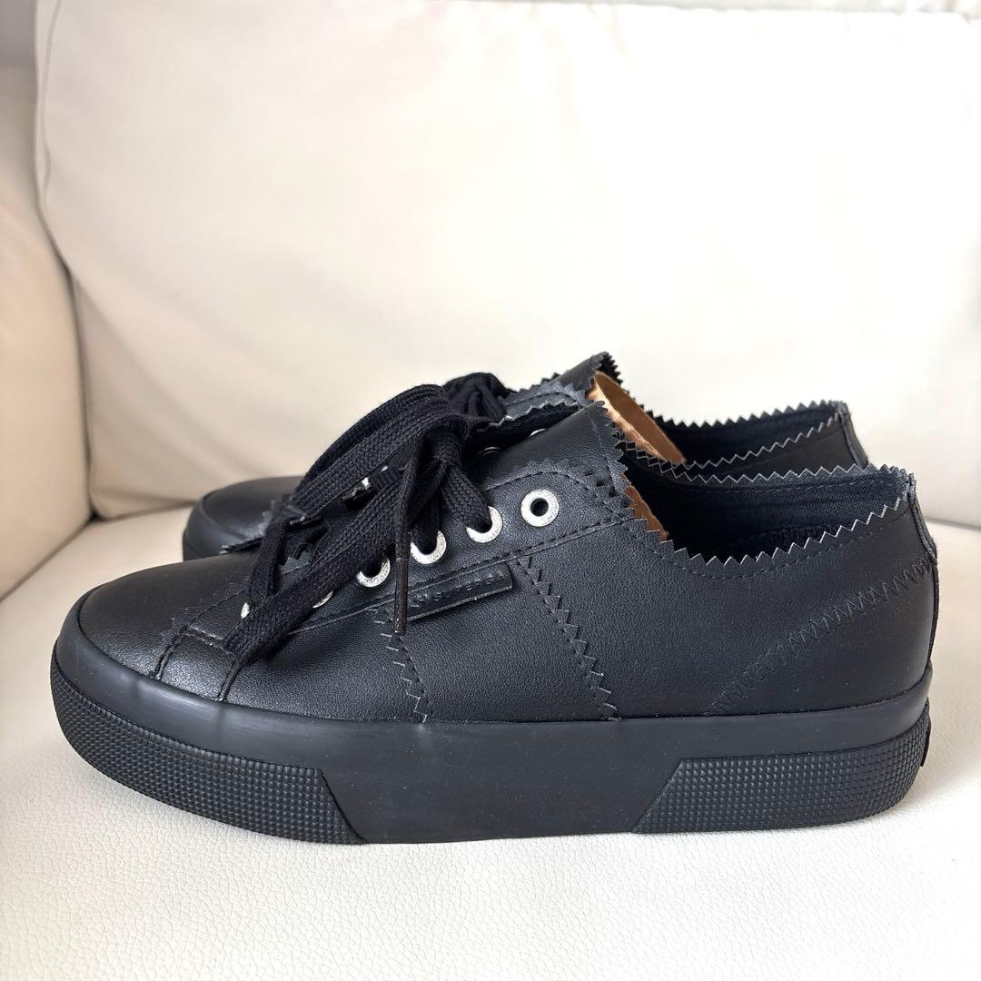未使用 PELLICO SUPERGA スニーカー コラボ ブラック 38