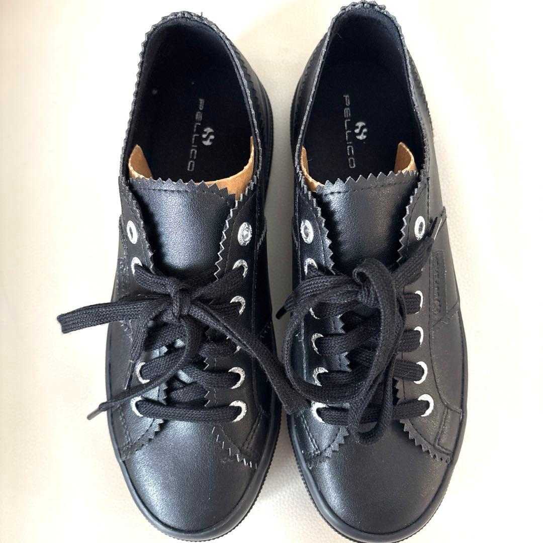 未使用 PELLICO SUPERGA スニーカー コラボ ブラック 38
