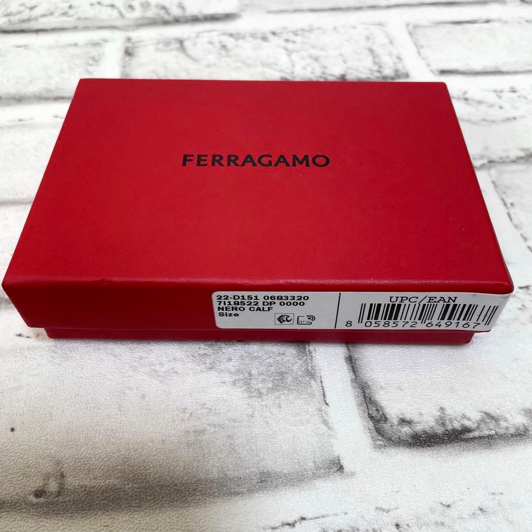 極美品✨フェラガモ　現行　キーケース　リング　RFIDタグ　ガンチーニ　黒　箱付