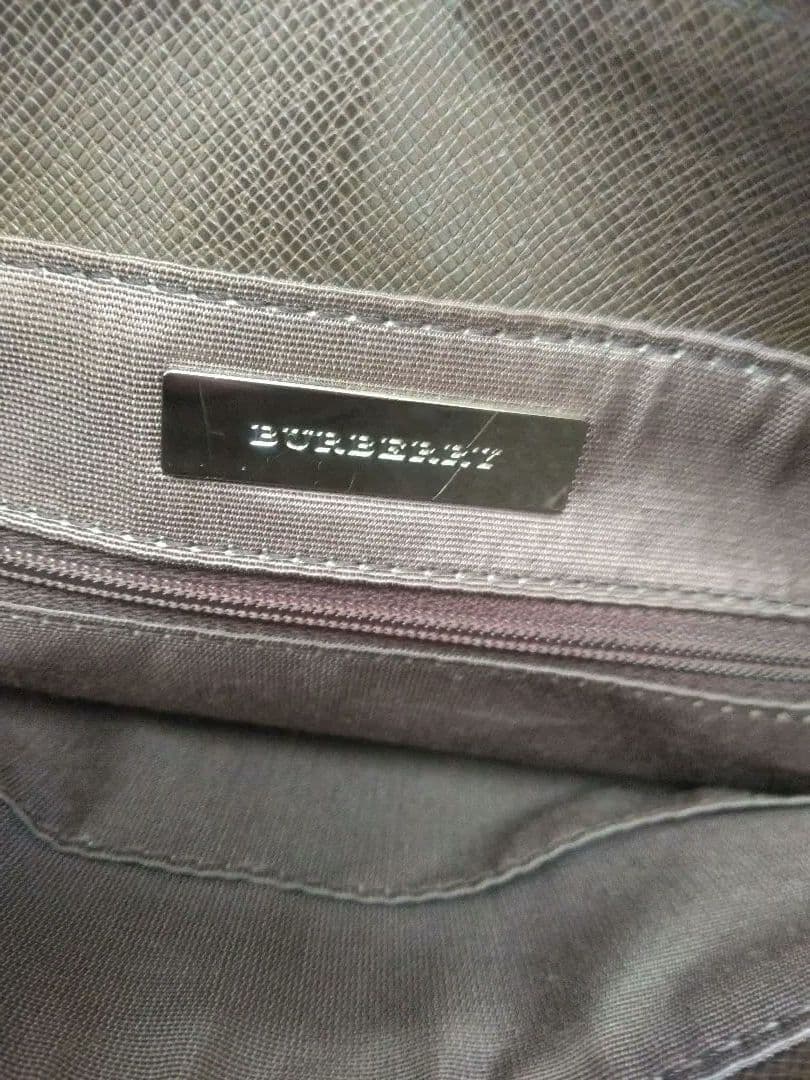 未使用品級　バーバリー ノバチェック トートバッグ レザー バケツ型　茶