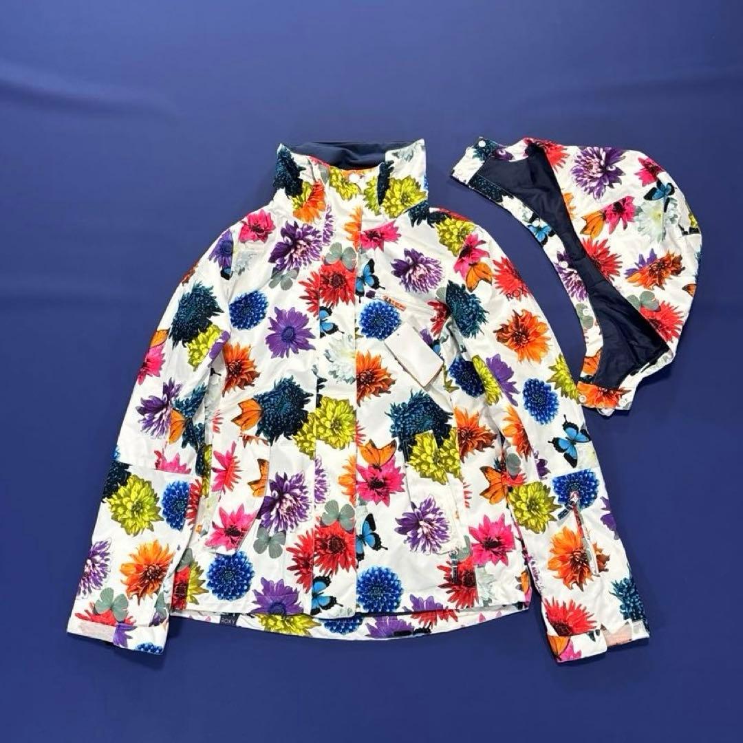 未使用❗️ ROXY 蜷川実花コラボ　スノボジャケット　ホワイト　花柄　総柄　M