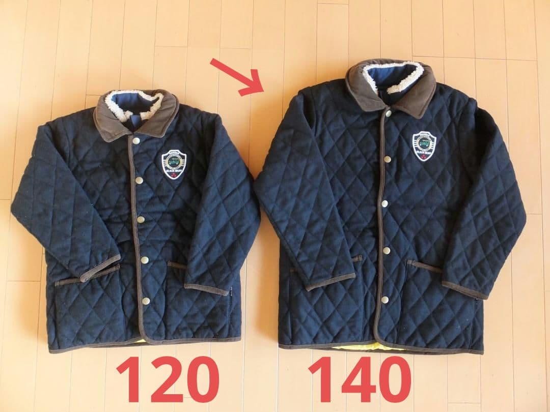 【さああ】３wayキルティングジャケット 140＆120セット