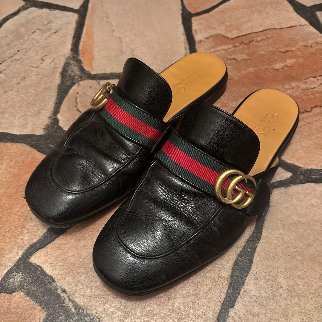 Gucci ローファー　サンダル　黒　26.0 お値下げ可能です
