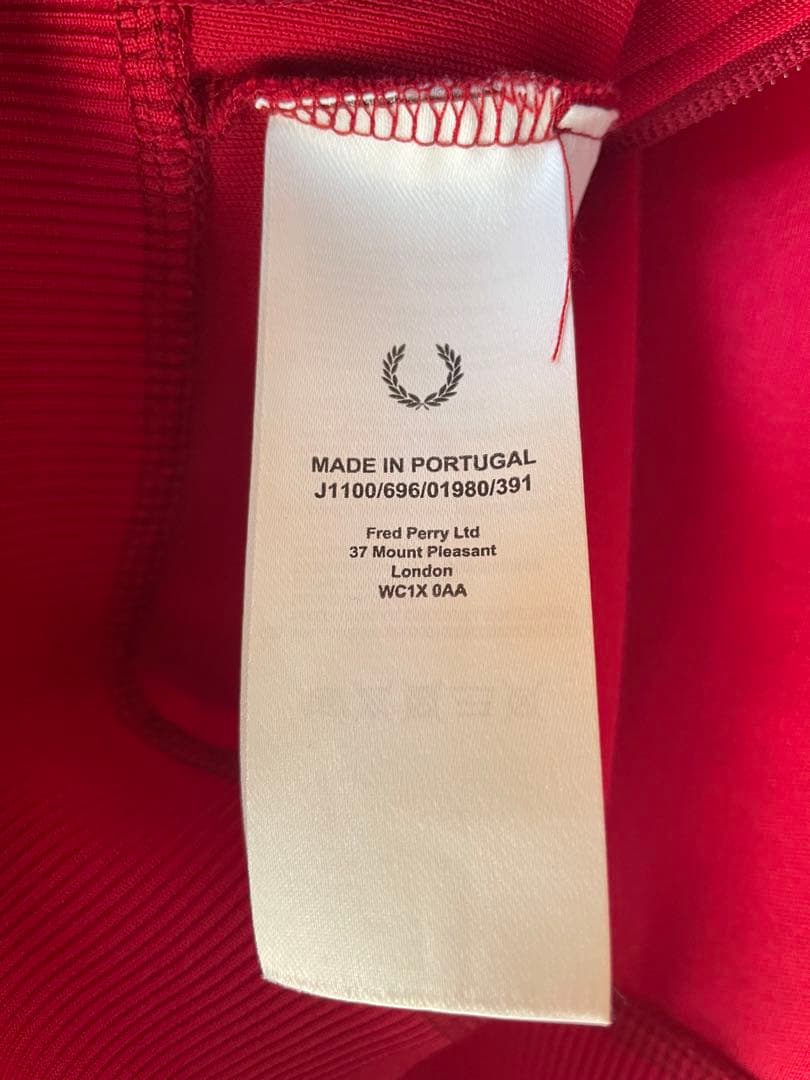 【美品】Fred Perry レッド クロップドジャケット