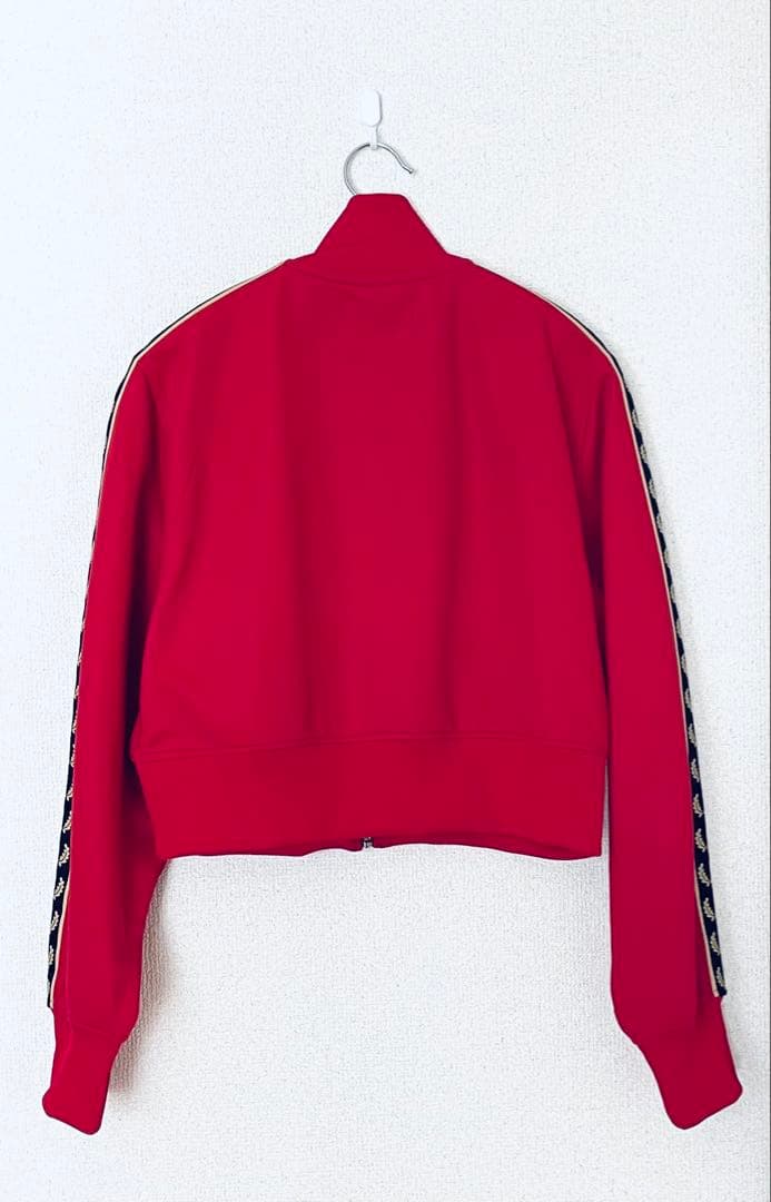 【美品】Fred Perry レッド クロップドジャケット
