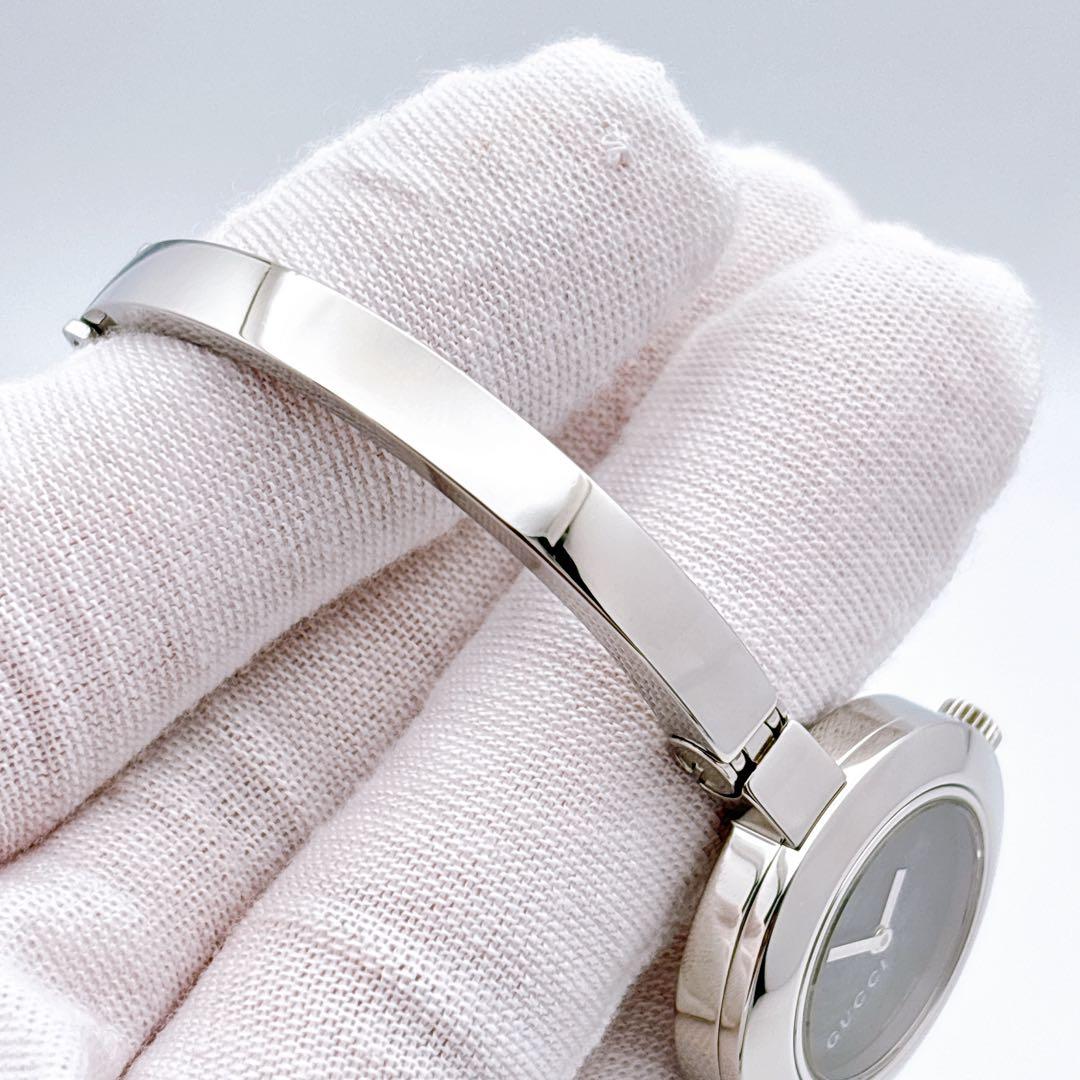 【美品・電池新品・箱】GUCCI 105 フローラ ブラック ダイヤ ラウンド