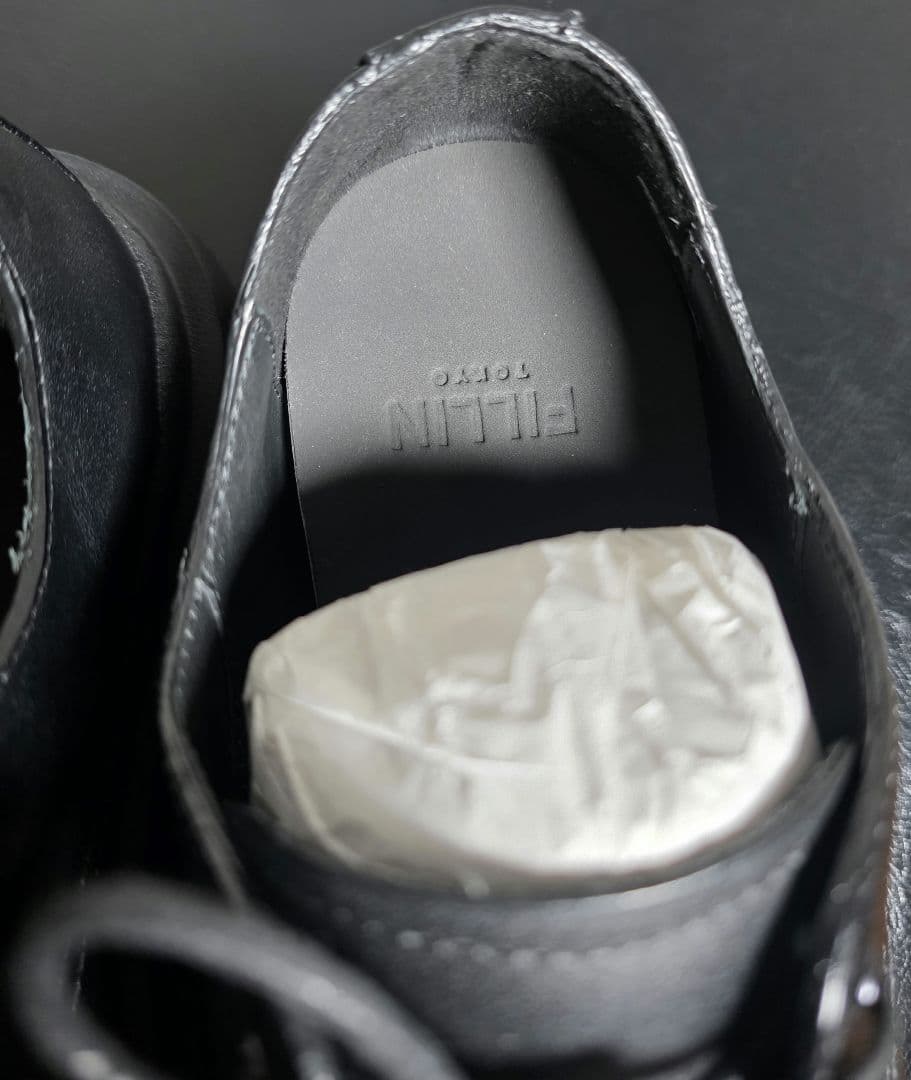 美品 FILLIN 7センチUP / UNOS ダービー シューズ 27 黒