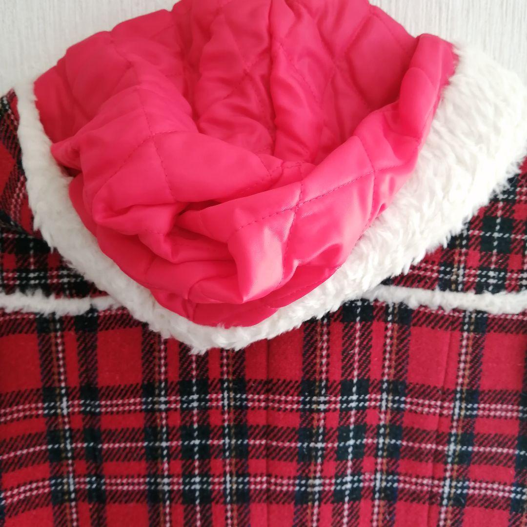 MILK タータンチェック ロングコート 90s レッド FREE