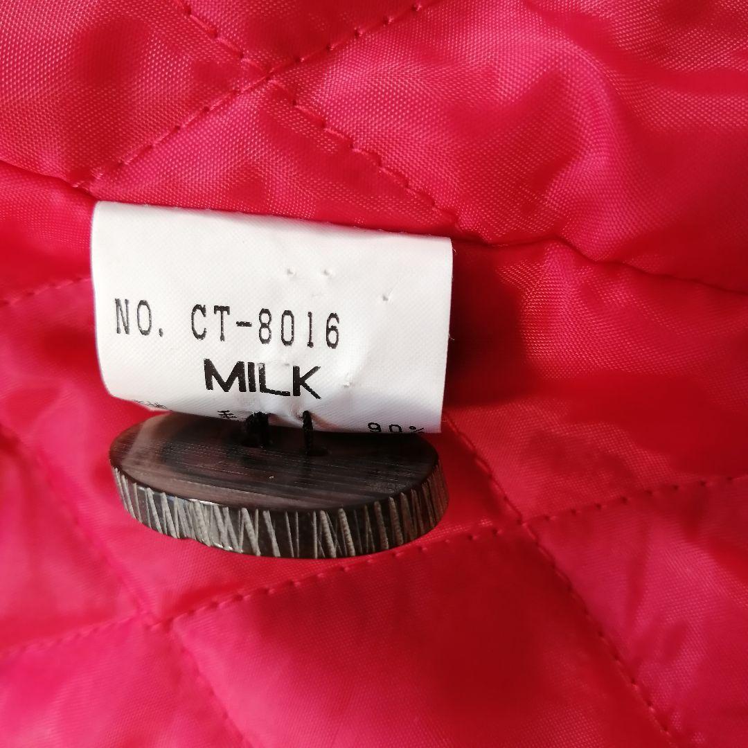 MILK タータンチェック ロングコート 90s レッド FREE