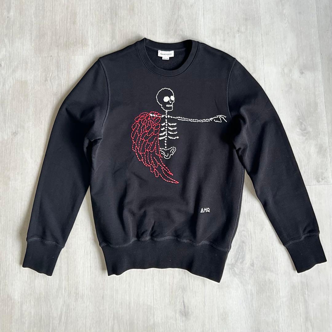 極美品✨スカル刺繍スウェット黒【Alexander McQUEEN】希少デザイン