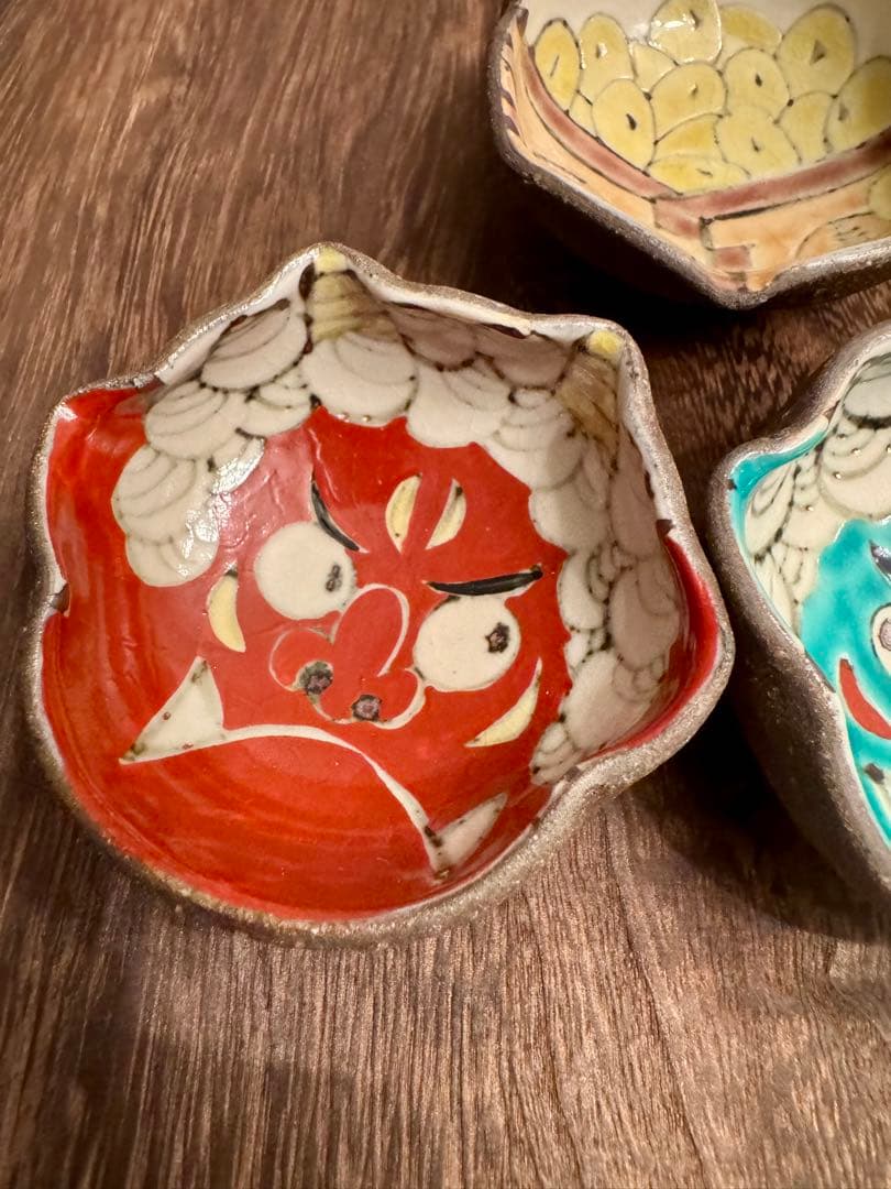 【新品】山崎裕理さん 百楽 豆鉢 赤鬼 緑鬼 福豆 節分 セット