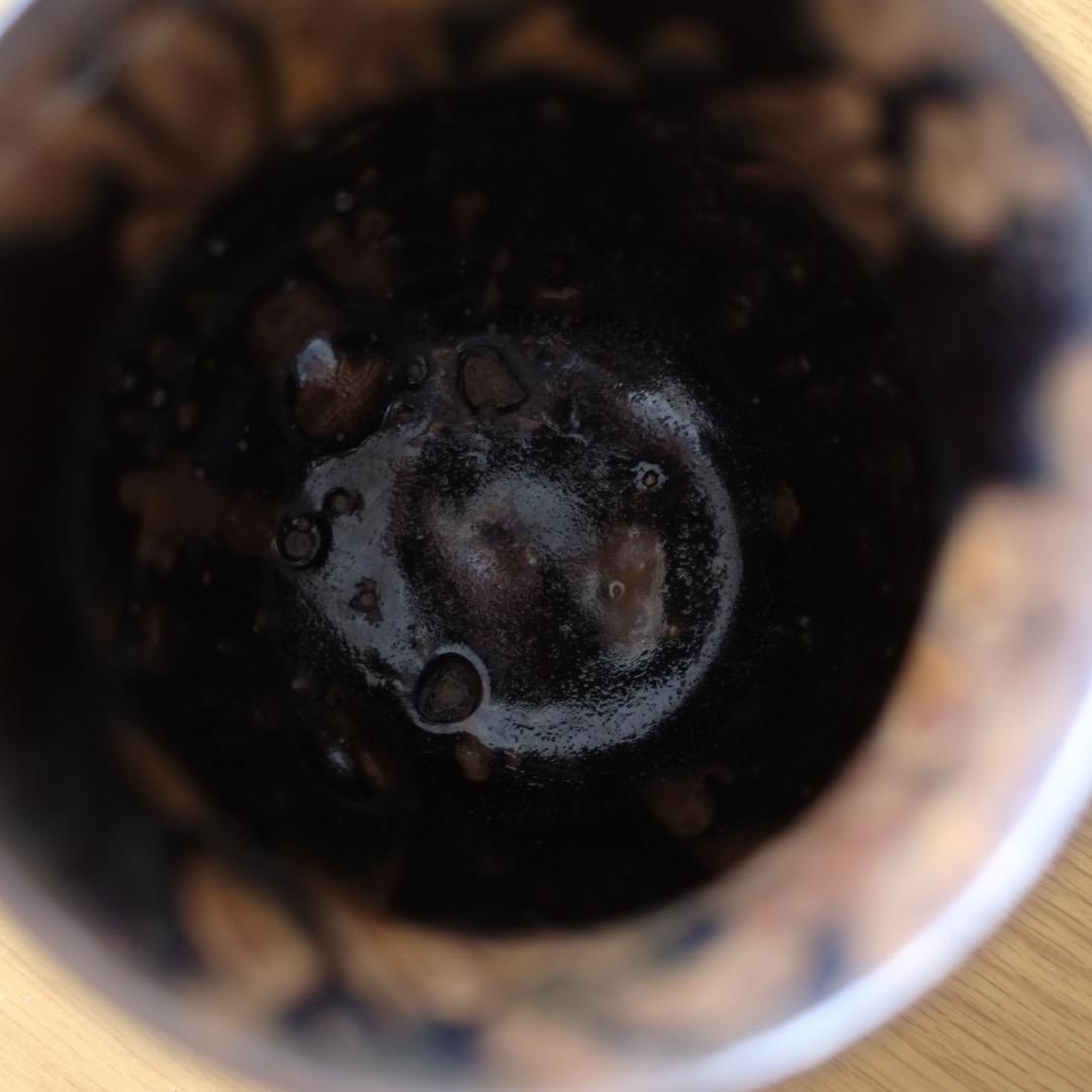 江戸時代　古瀬戸　双耳天目釉　水差　共箱付 索黒高麗李朝古唐津茶道具茶道骨董