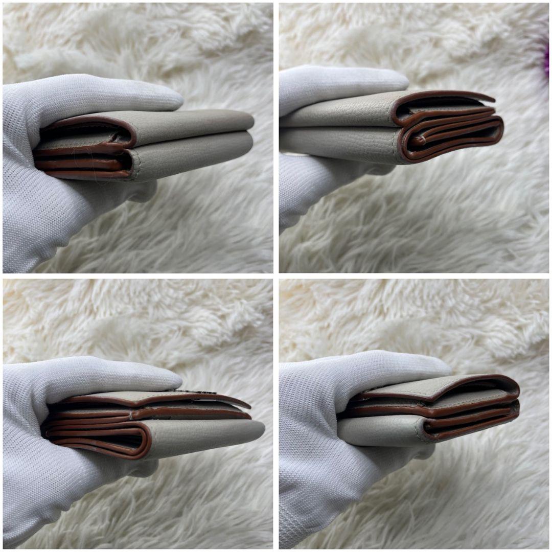 ✨極美品✨LOEWE トライフォールドウォレット　アナグラム　レザー　付属品完備