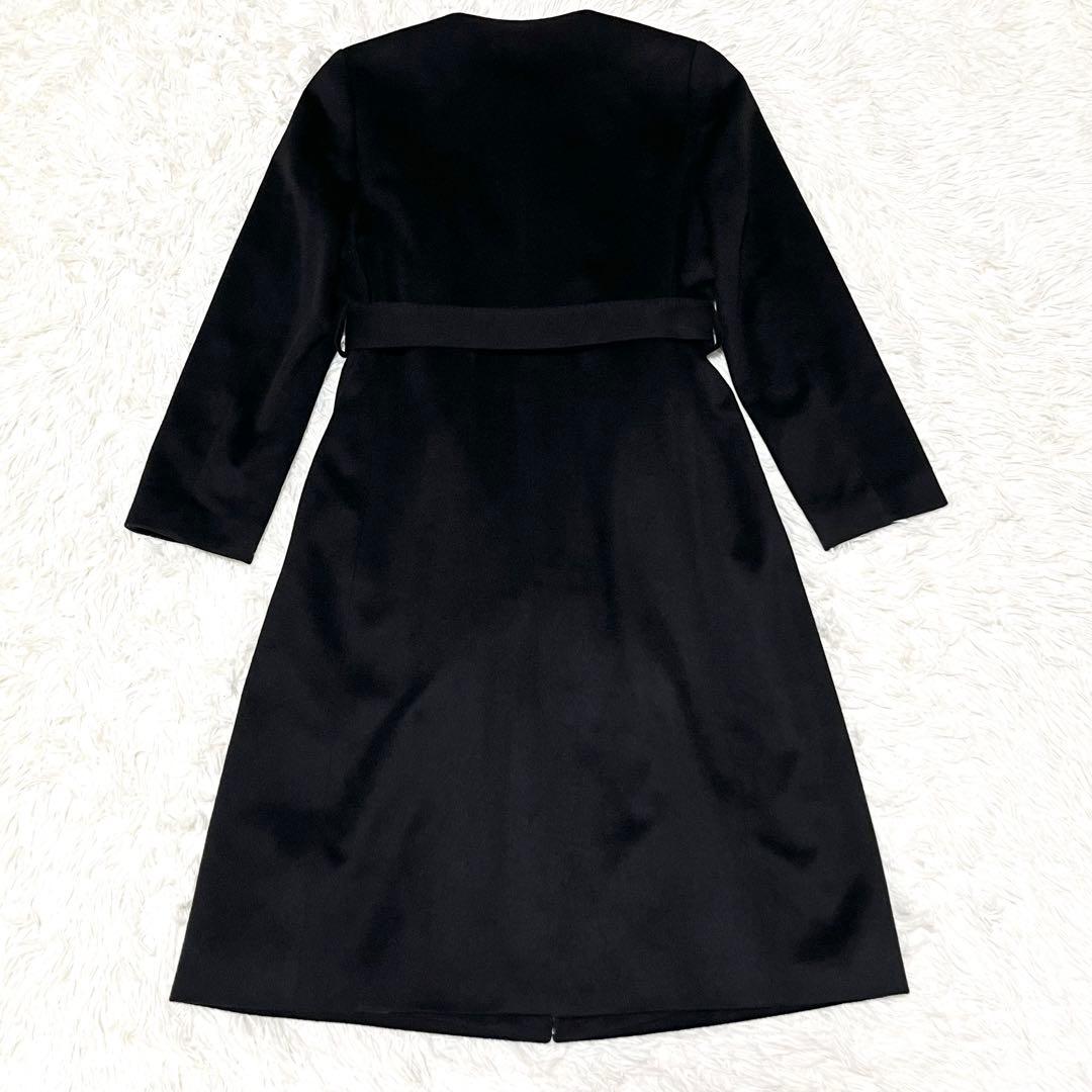 美品✨TOMORROWLAND カシミヤ100% ノーカラーコート　黒　36