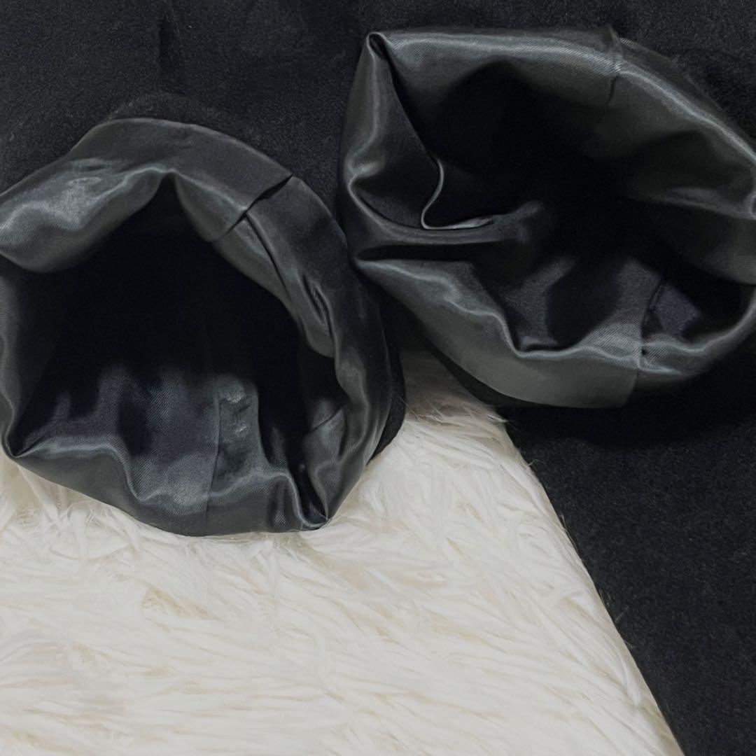 美品✨TOMORROWLAND カシミヤ100% ノーカラーコート　黒　36