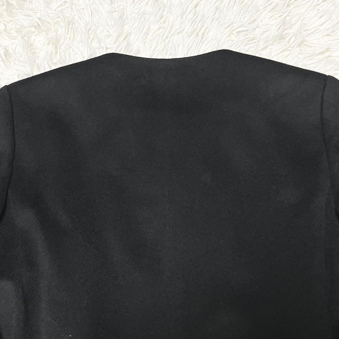 美品✨TOMORROWLAND カシミヤ100% ノーカラーコート　黒　36