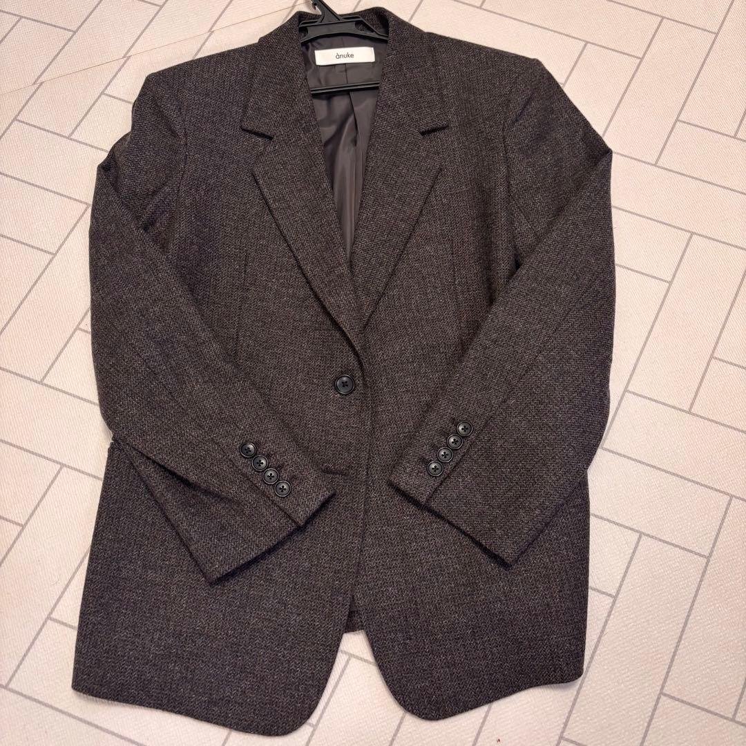 anuke ヘリンボーンウールジャケット　36