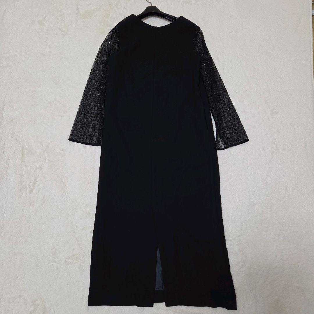 スローブイエナ habiスパンコールレーススリーブドレス 36