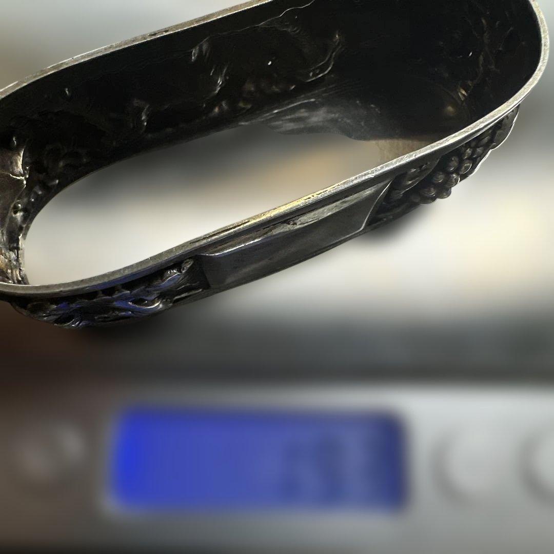 アンティーク　シルバー製　ナプキンリング　刻印　ぶどう