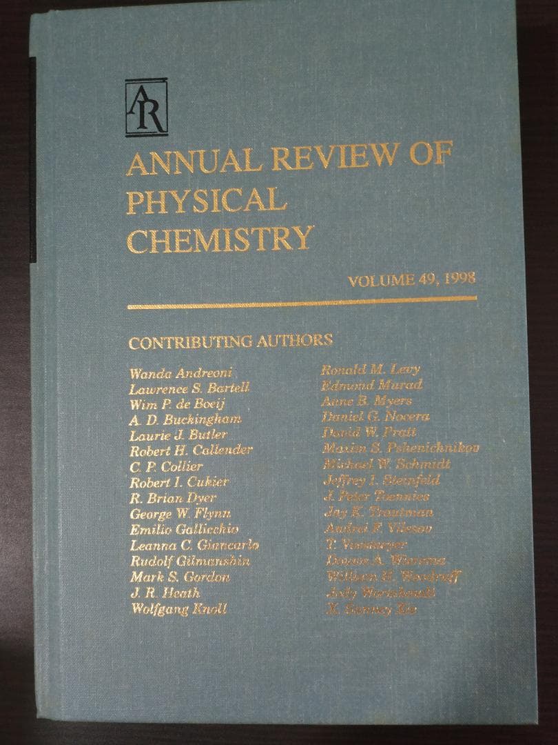 ANNU REV PHYS CHEM v49 1998 物理化学年次学術雑誌