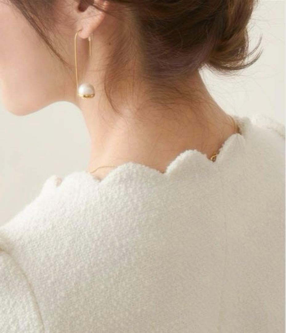 ◆美品◆ Liala×PG スカラップ バラエティボタン ジャケット　アイボリー