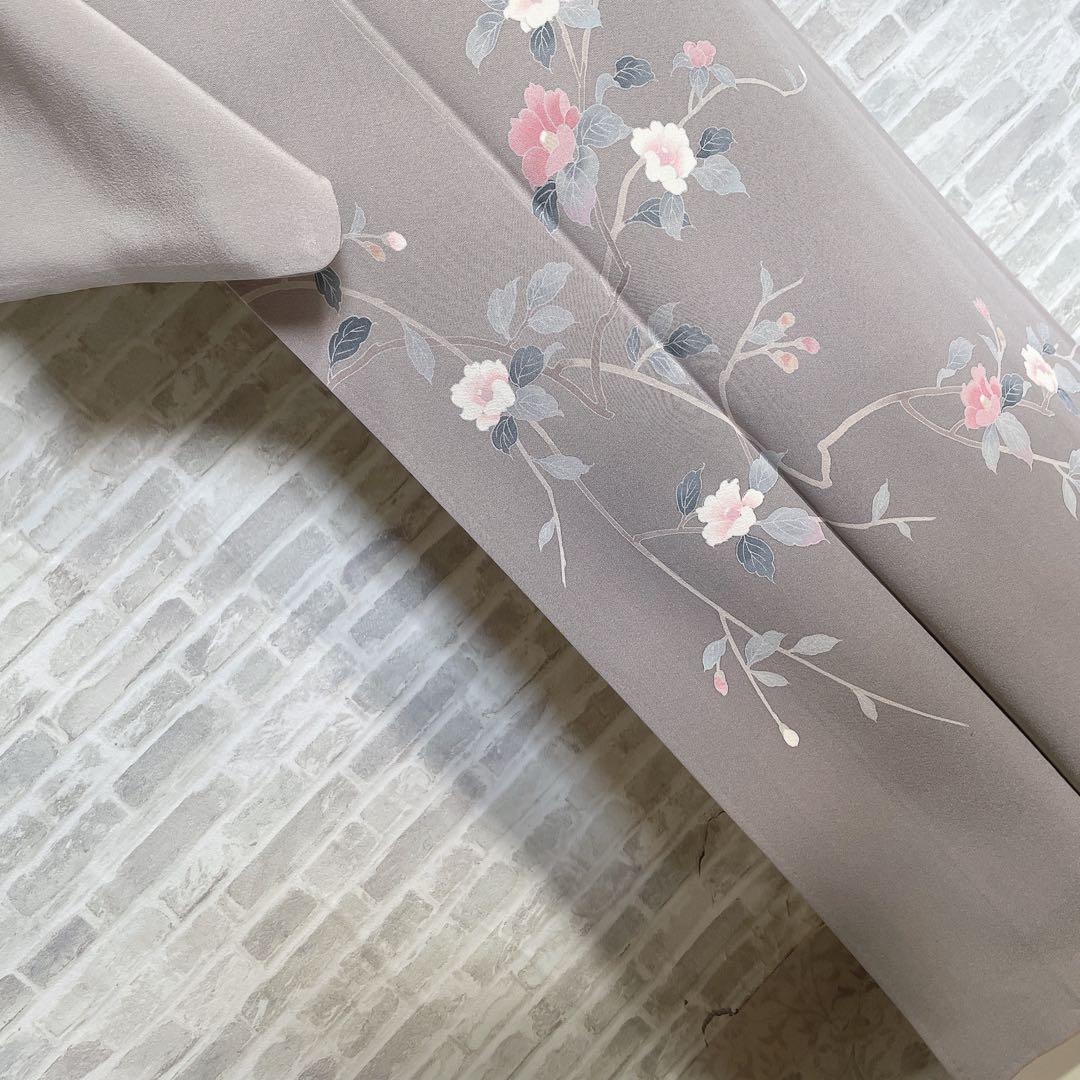 訪問着　フルセット　友禅　椿　お淑やか　入学式　卒業式　着物　Q5