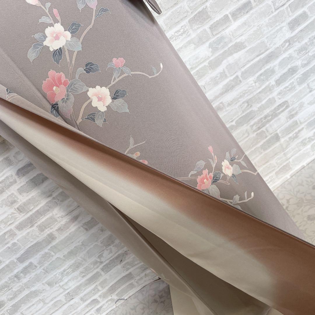 訪問着　フルセット　友禅　椿　お淑やか　入学式　卒業式　着物　Q5