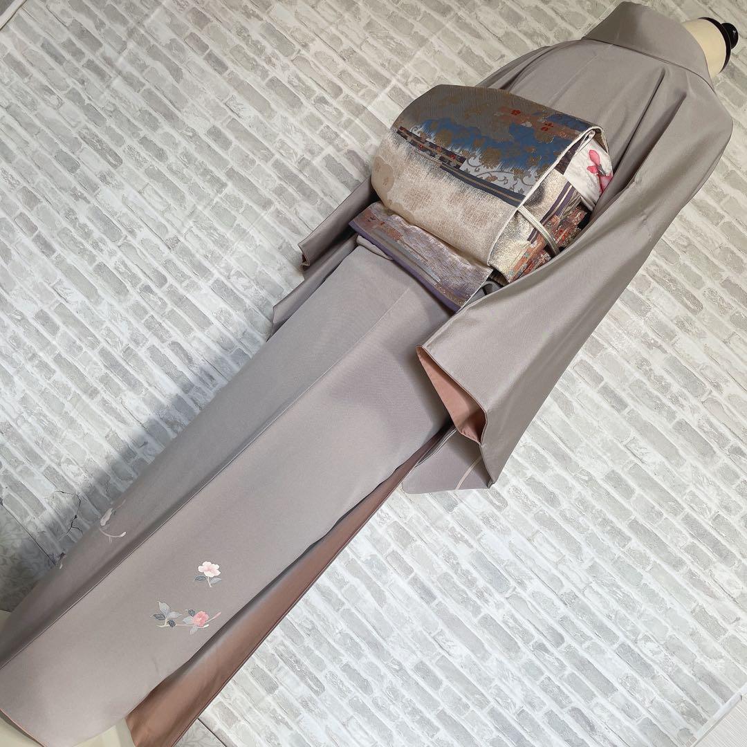 訪問着　フルセット　友禅　椿　お淑やか　入学式　卒業式　着物　Q5