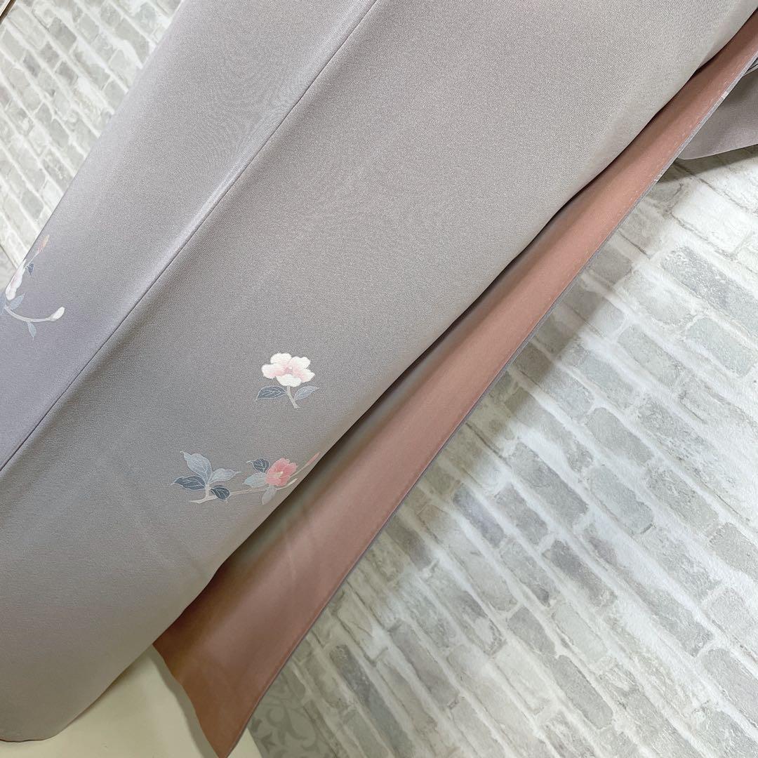 訪問着　フルセット　友禅　椿　お淑やか　入学式　卒業式　着物　Q5