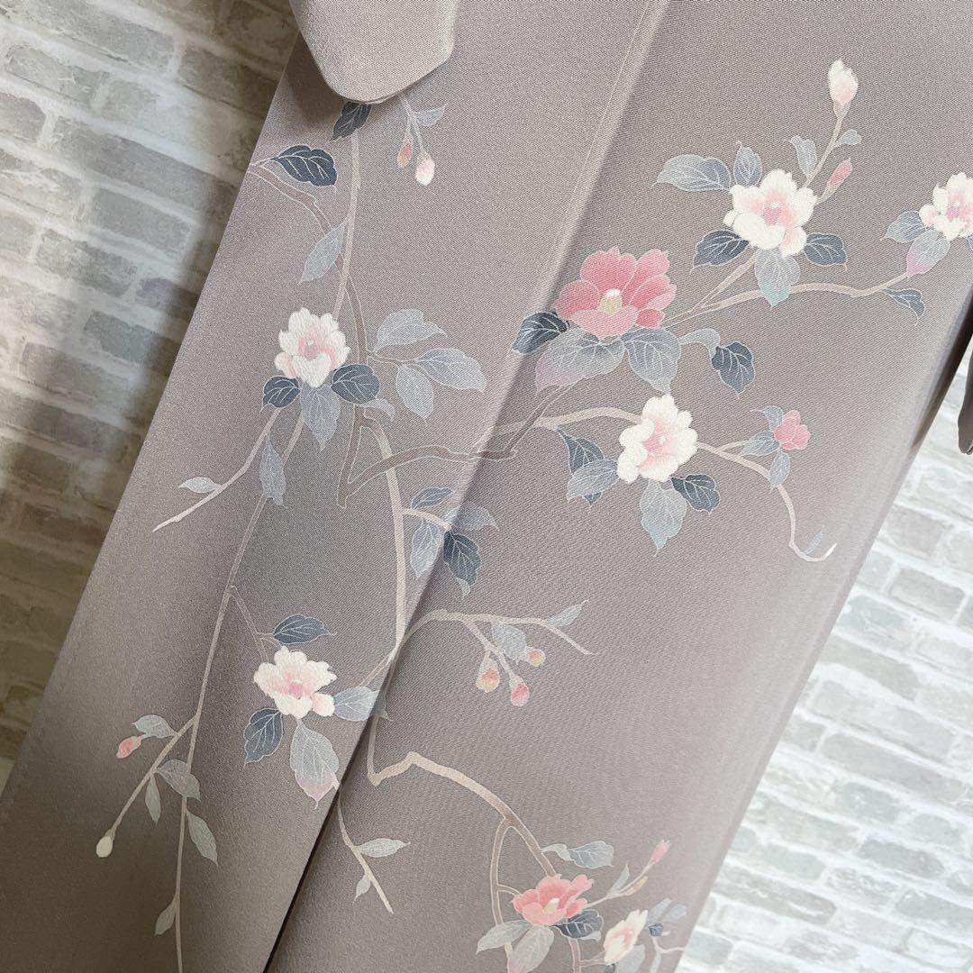 訪問着　フルセット　友禅　椿　お淑やか　入学式　卒業式　着物　Q5