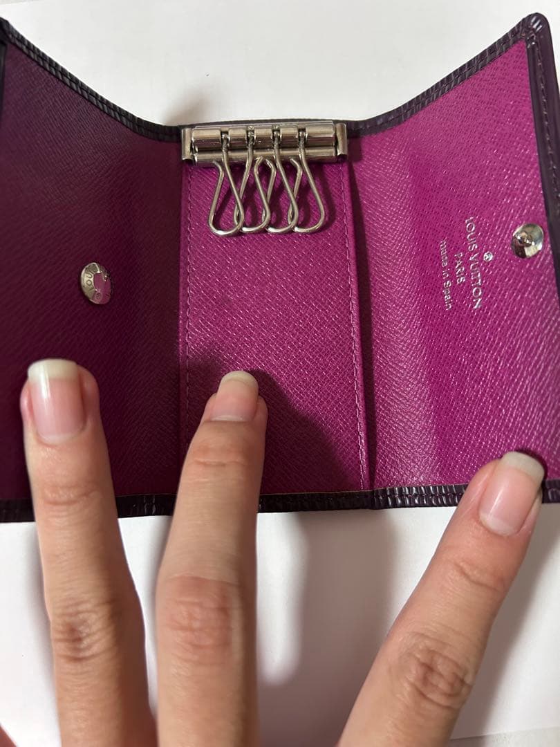 LOUIS VUITTON エピレザー キーケース パープル