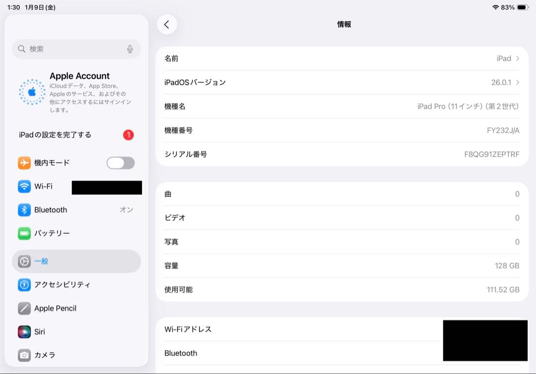 iPad Pro 11インチ 第2世代 128GB + Apple Pencil