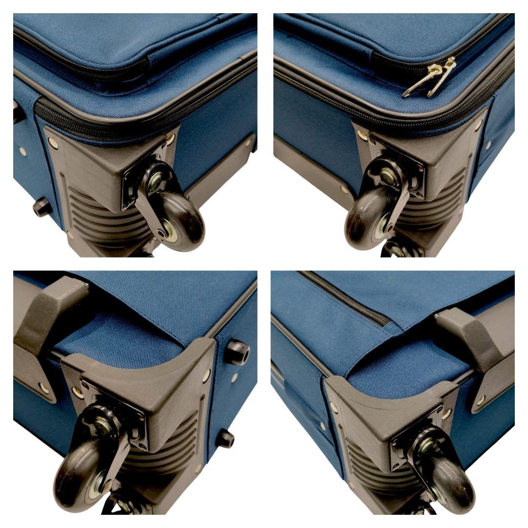 未使用✨エース　キャリーケース　キャリーバッグ　スーツケーツ　機内持込可　紺　鍵