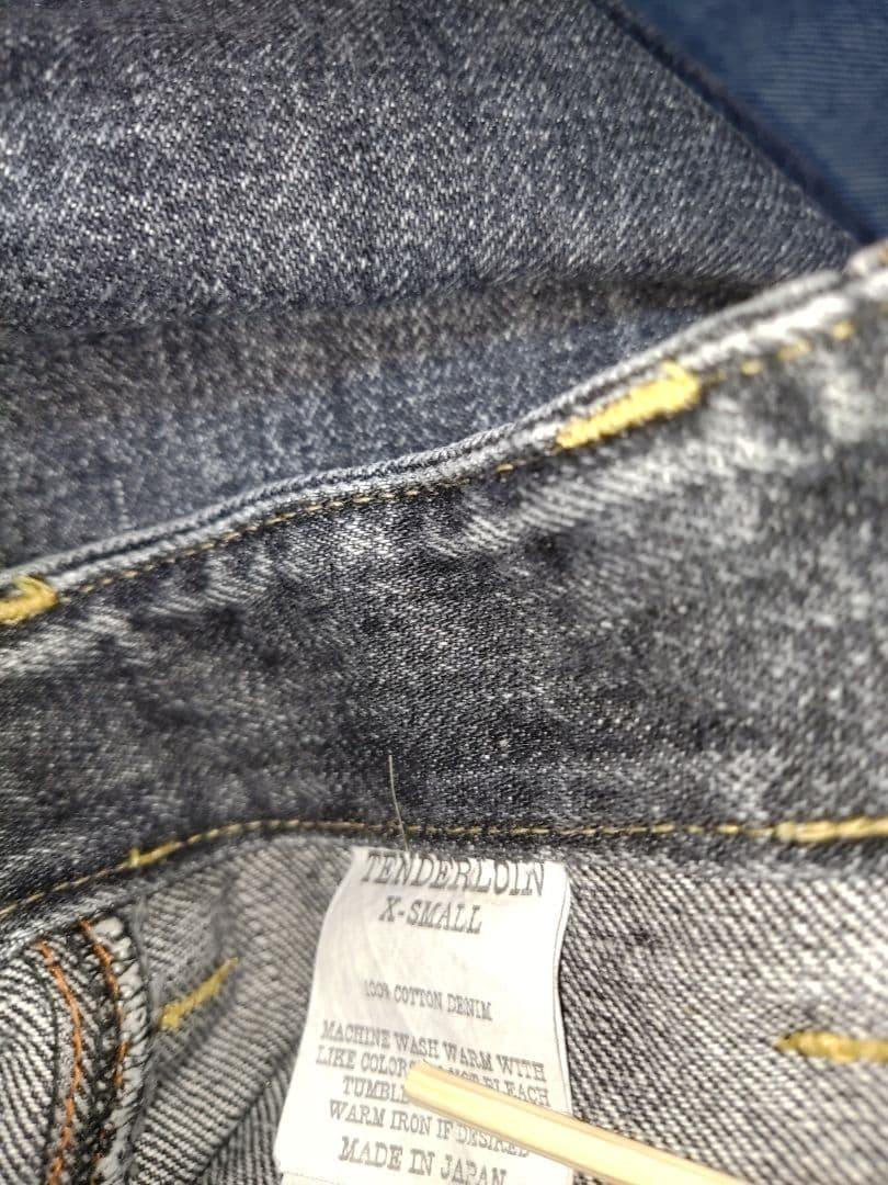 テンダーロイン　デニムショーツ　ブラック