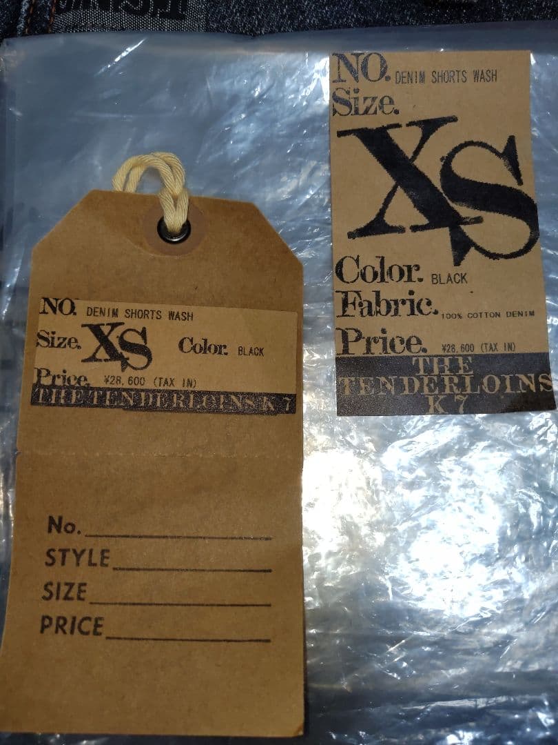 テンダーロイン　デニムショーツ　ブラック