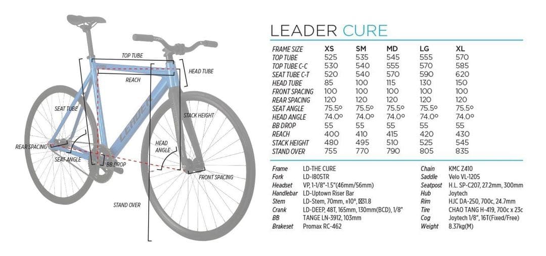 LEADER BIKES ピストバイク721、700-23C