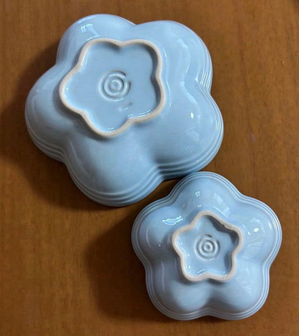 LE CREUSET プレート & フラワー ディッシュ 食器セット 4点