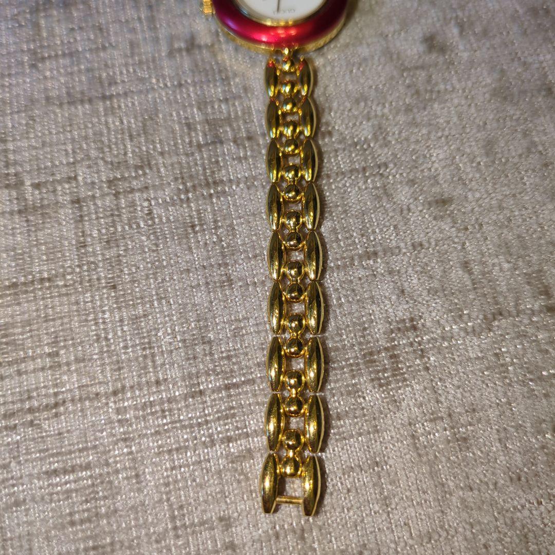 グッチ GUCCI 1100-L チェンジベゼル クォーツ レディース 赤