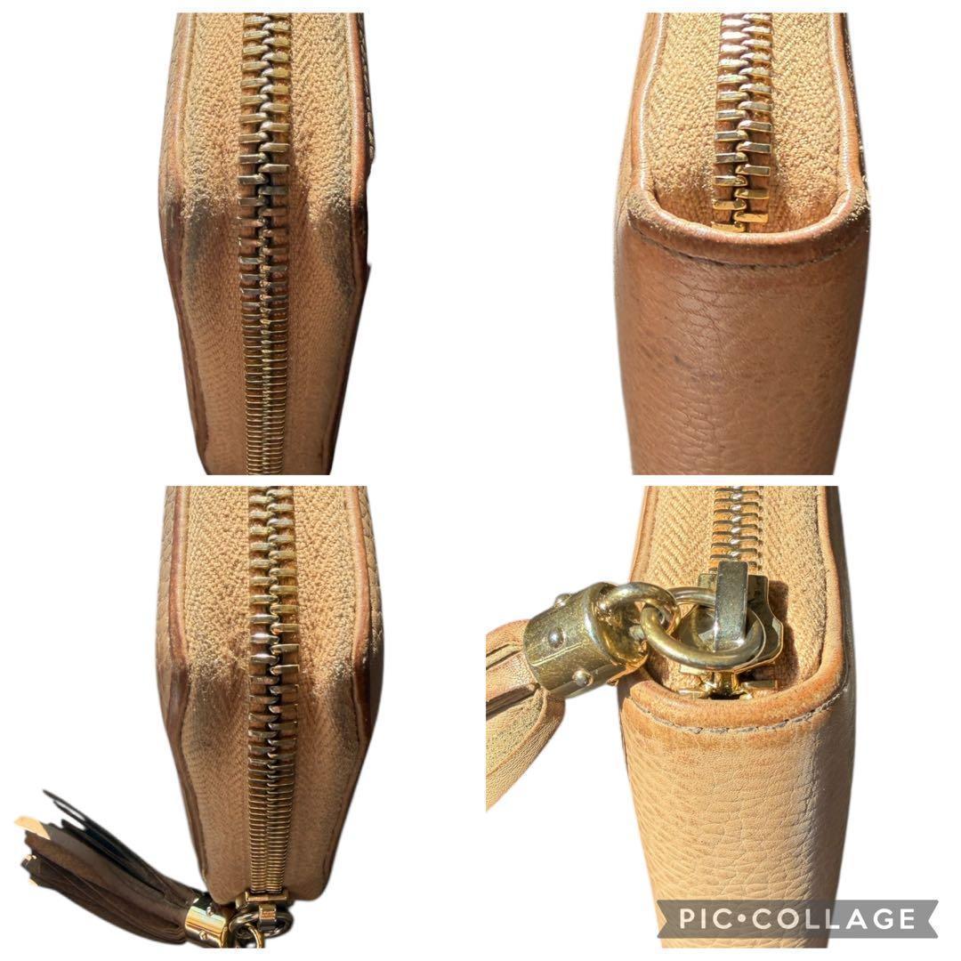 GUCCI グッチ ラウンドファスナー 長財布 ソーホー レザー　SOHO