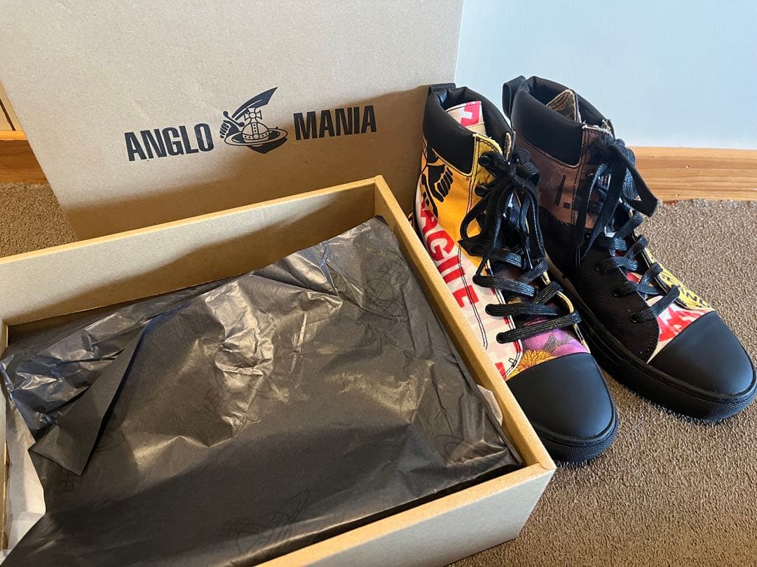 ANGLOMANIA マルチカラー ハイカットスニーカー