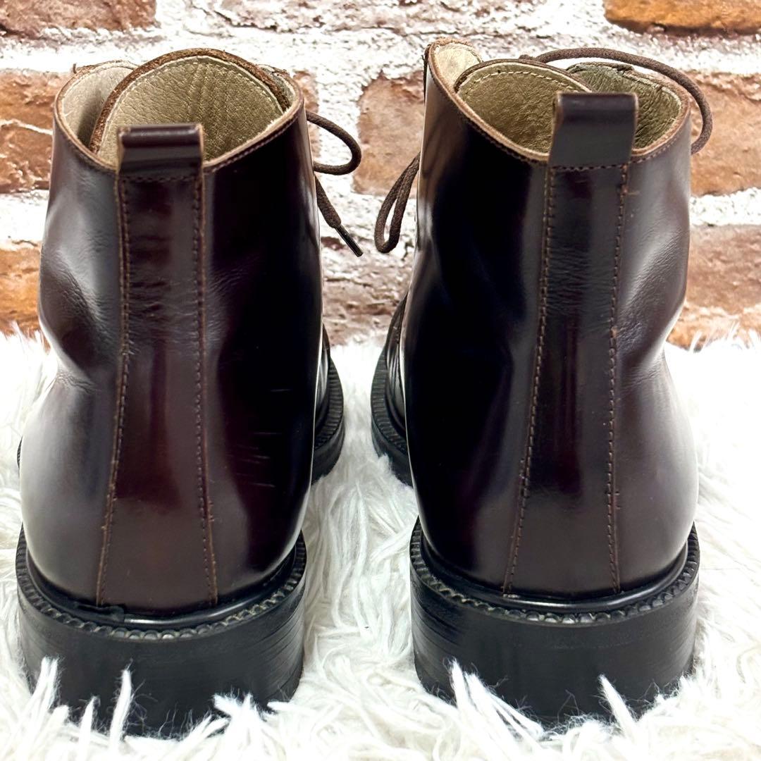 ✨美品✨LANDROVER　ブーツ　ストレートチップ　レースアップ　ボルドー