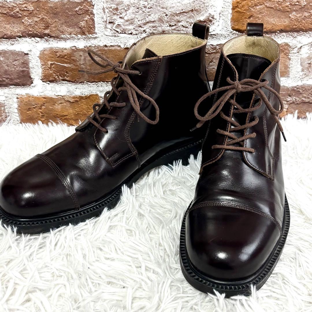 ✨美品✨LANDROVER　ブーツ　ストレートチップ　レースアップ　ボルドー