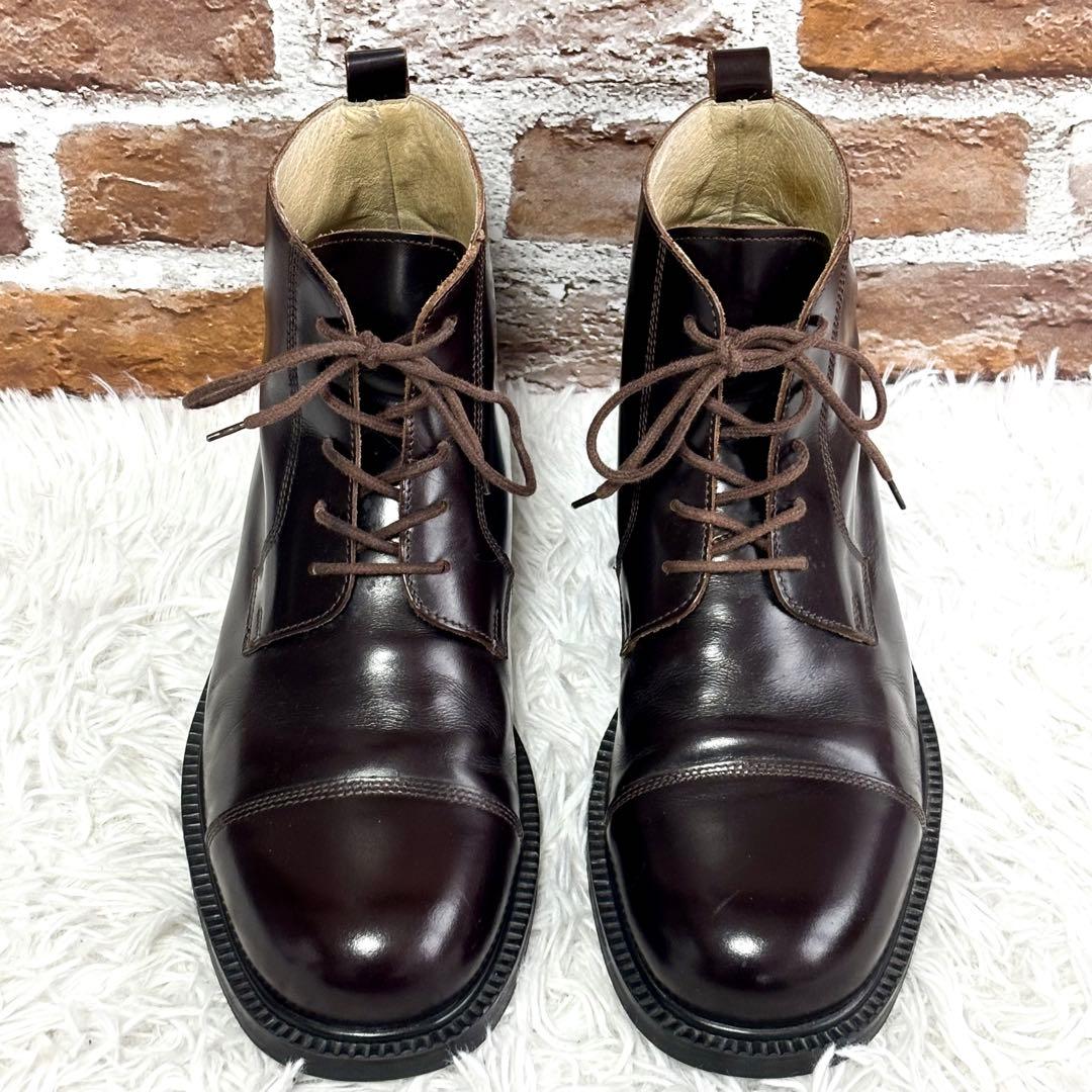 ✨美品✨LANDROVER　ブーツ　ストレートチップ　レースアップ　ボルドー
