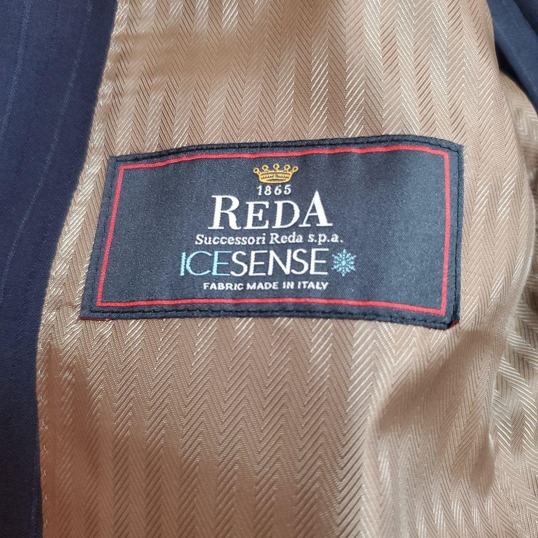 グ*レ様 極美品REDAイタリア製生地ネイビー ストライプ日本製 A3～A4オー