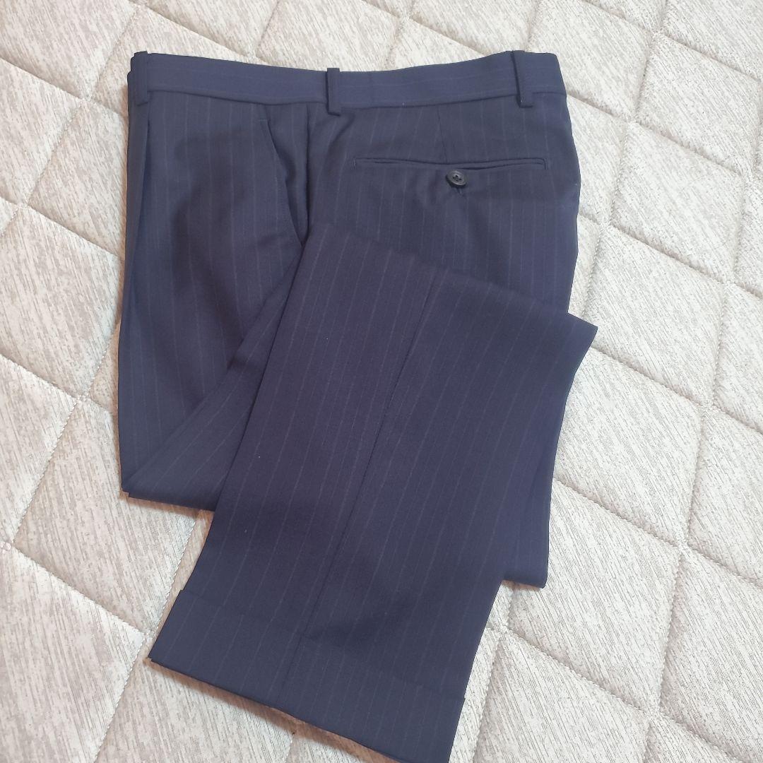 グ*レ様 極美品REDAイタリア製生地ネイビー ストライプ日本製 A3～A4オー