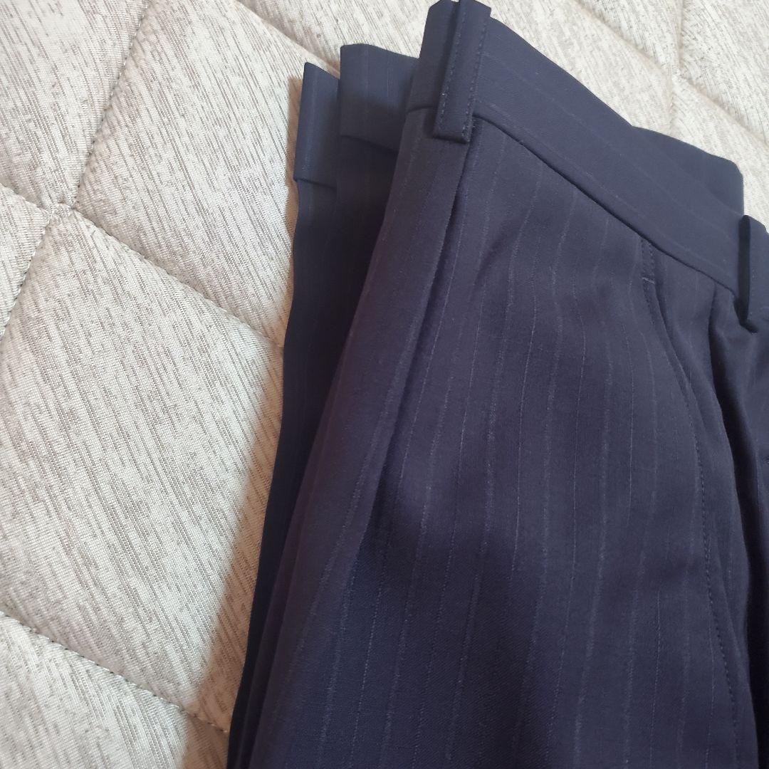 グ*レ様 極美品REDAイタリア製生地ネイビー ストライプ日本製 A3～A4オー