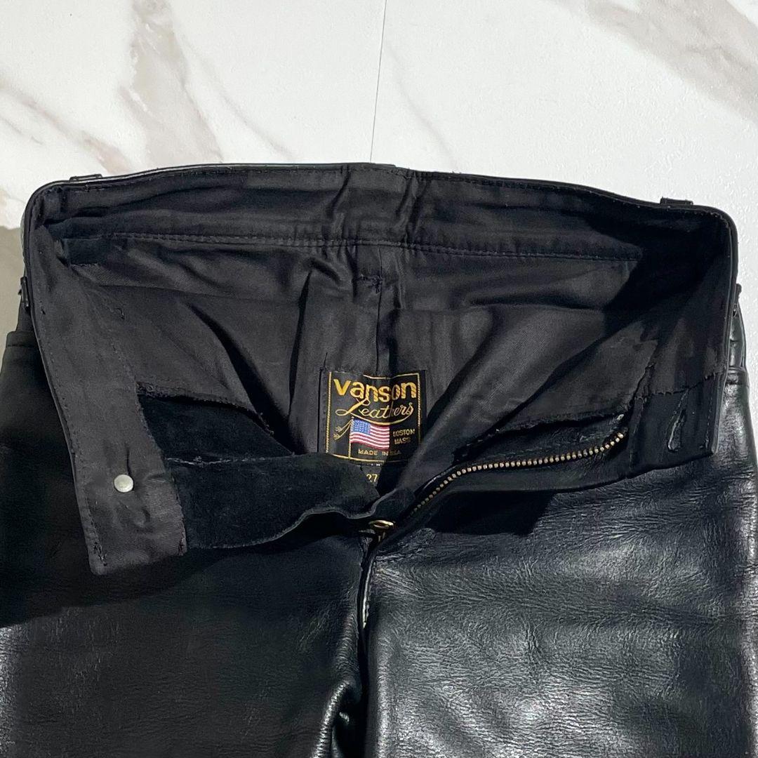 バンソン　レザーパンツ　革パン　バイカー　W27