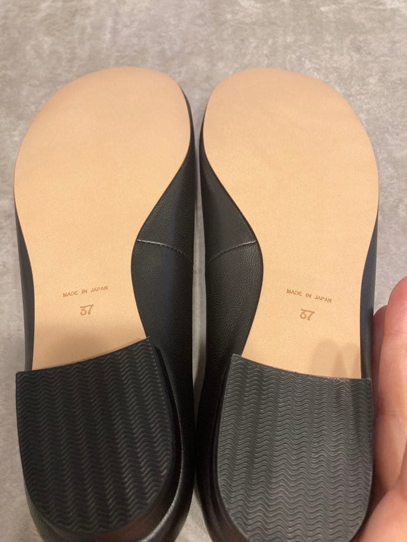 cyuu 　CLANE OBLIQUE TOE FLAT SHOES