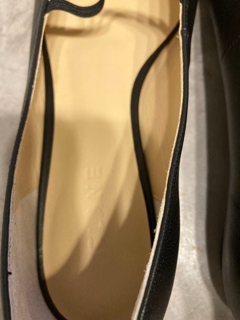 cyuu 　CLANE OBLIQUE TOE FLAT SHOES