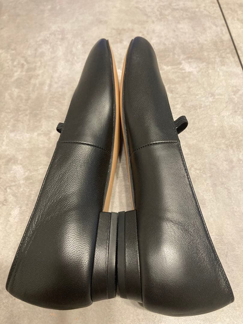 cyuu 　CLANE OBLIQUE TOE FLAT SHOES